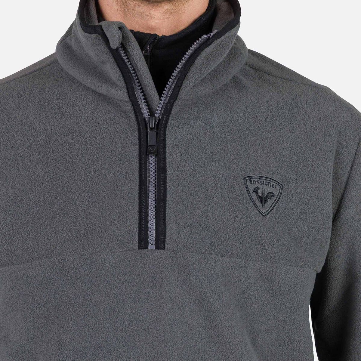 Rossignol Men's Strawpile Half-Zip Fleece Top grey