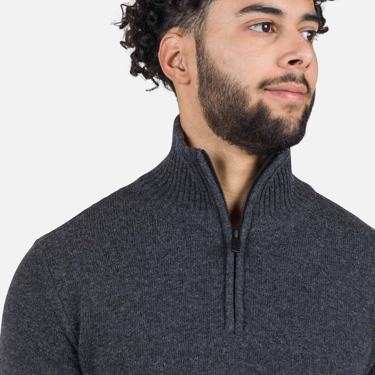 Rossignol Pull en maille à demi-zip homme Signature grey