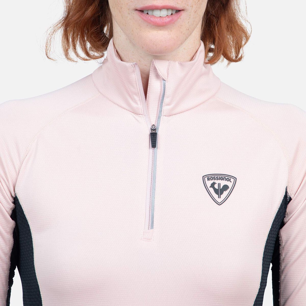 Rossignol Camiseta interior de media cremallera Poursuite para mujer pinkpurple