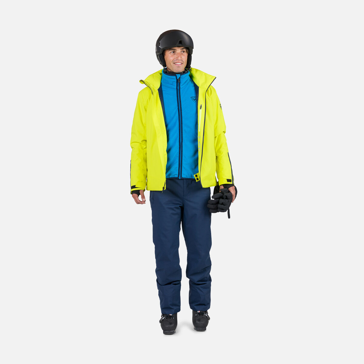 Rossignol Herrenfleecejacke mit durchgehendem Reißverschluss Strawpile Blue