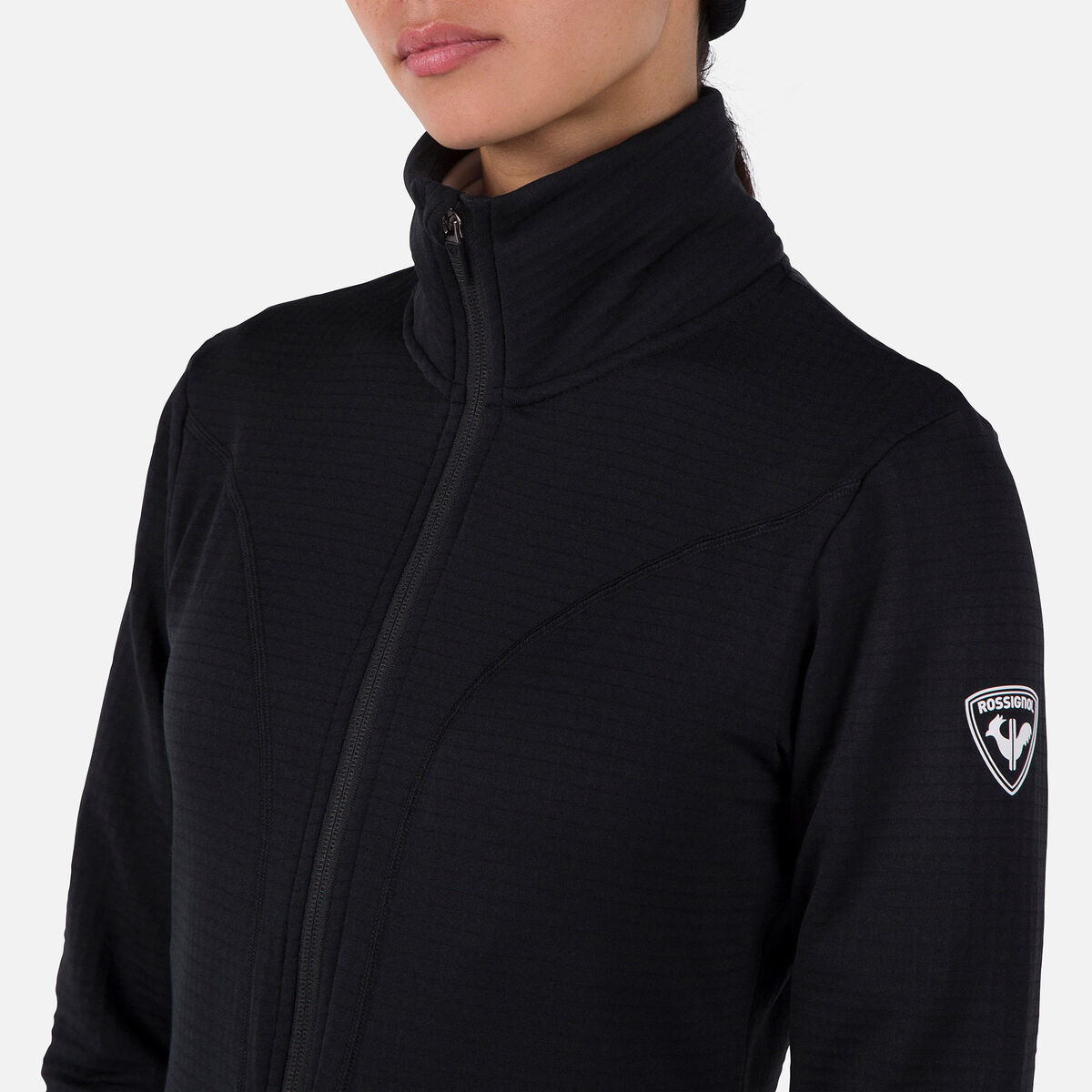 Rossignol Damenfleecejacke mit durchgehendem Reißverschluss Blackside black