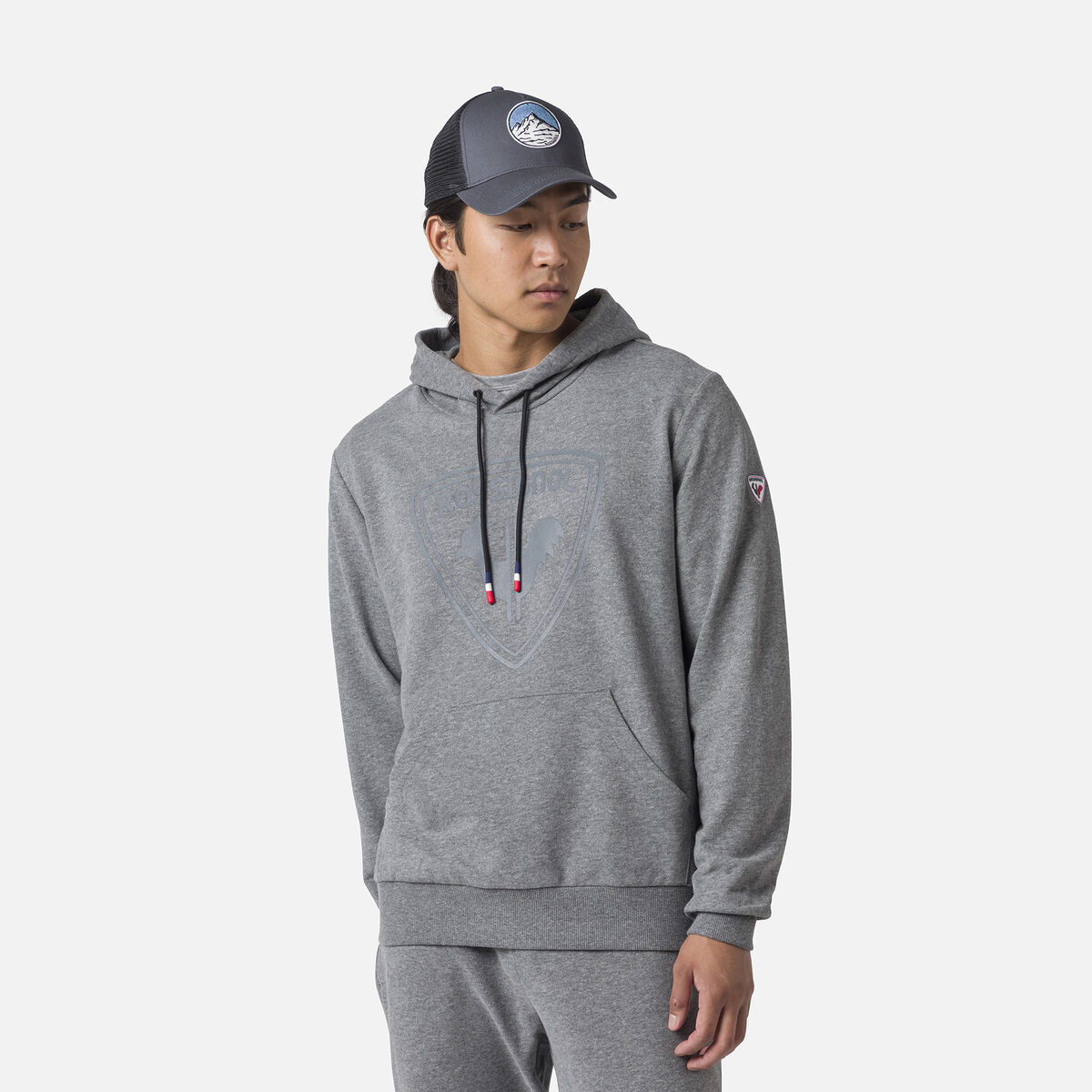 Rossignol Men's hooded logo fleece sweatshirt Grey