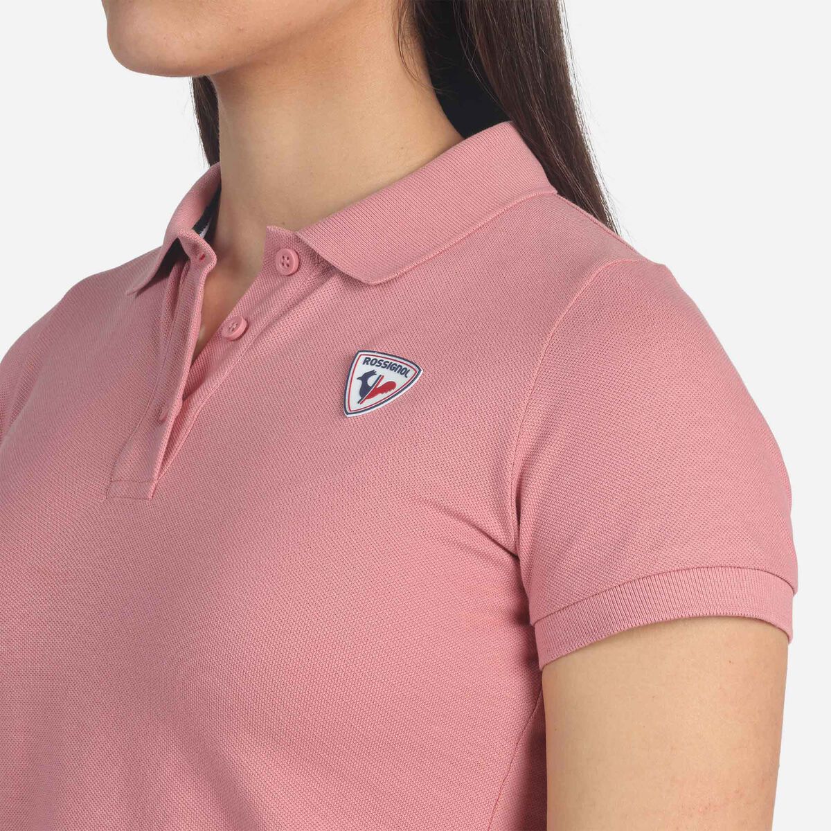 Rossignol Logo Polohemd für Damen pinkpurple