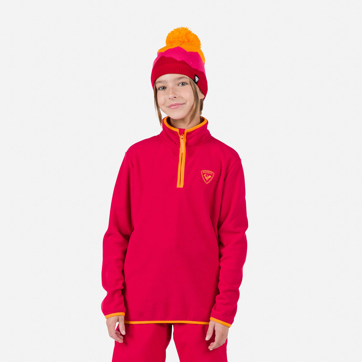 Rossignol Juniors' Strawpile Half-Zip Fleece Red