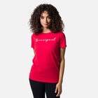 Rossignol Camiseta logo para mujer Carmin