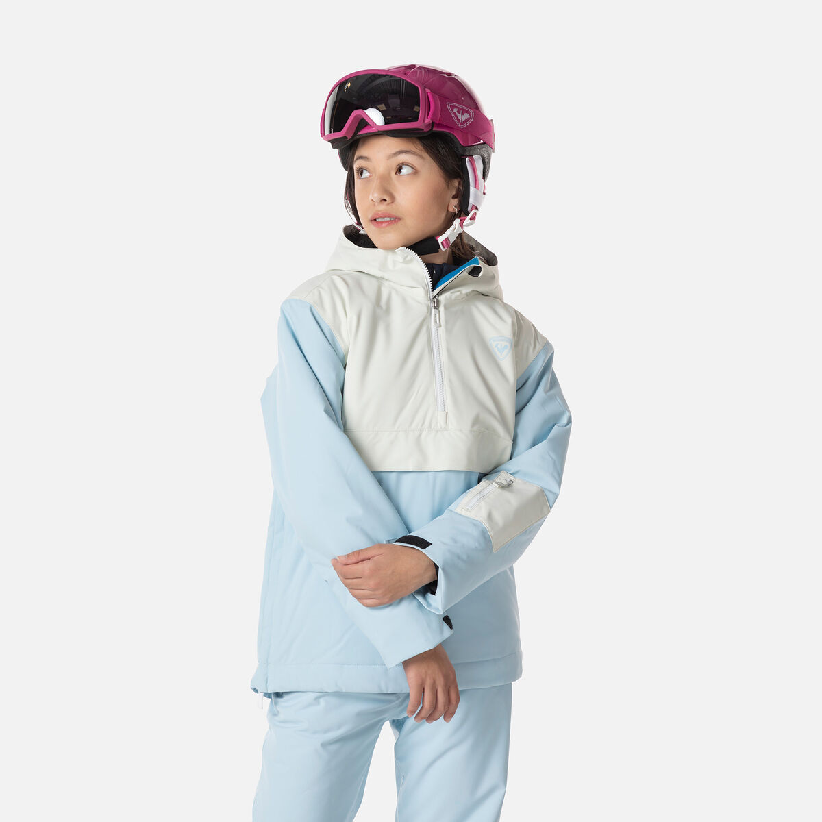 Rossignol Juniors' Bicolor Anorak Ski Jacket Blue