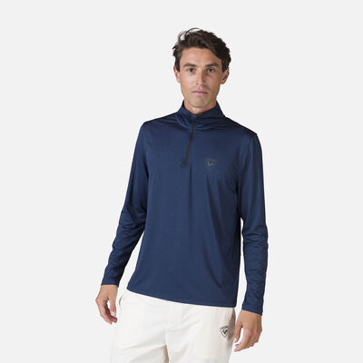 Rossignol T-shirt uomo sportiva con mezza zip blue