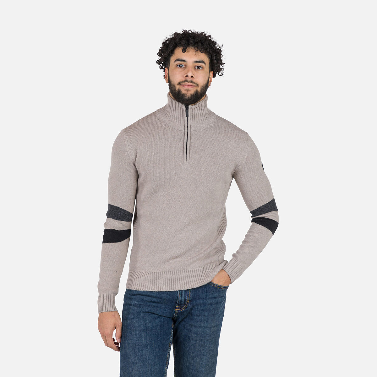 Rossignol Pull en maille à demi-zip homme Signature Grey