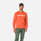 Rossignol Herrensweatshirt aus Baumwolle mit Logo und Rundhalsausschnitt Flame Orange