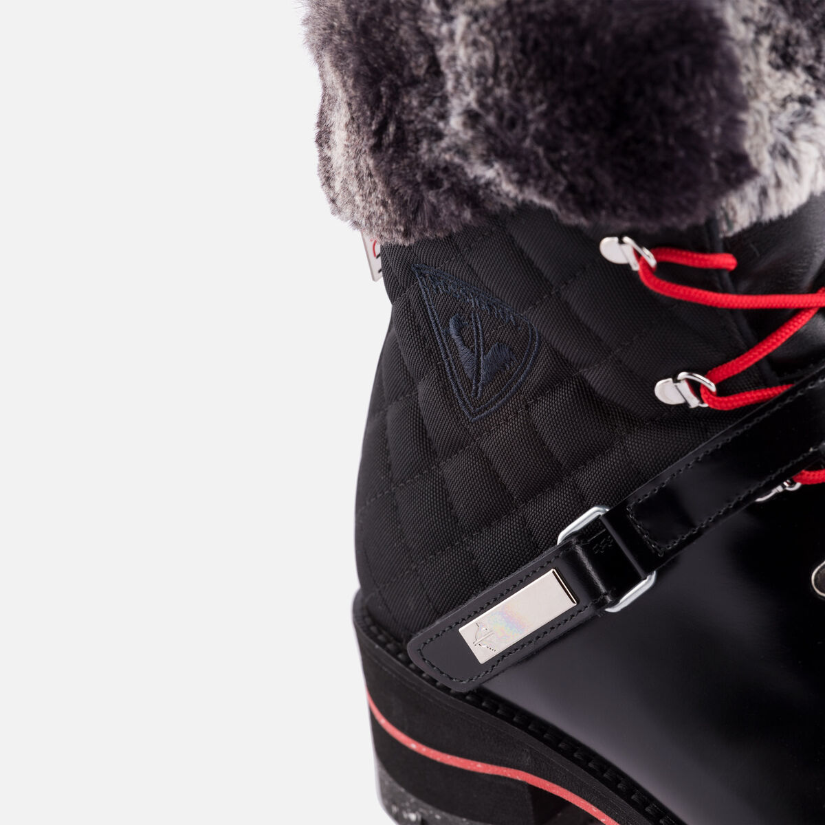 Rossignol 1907 Megeve Shiny Black Damenstiefel Black