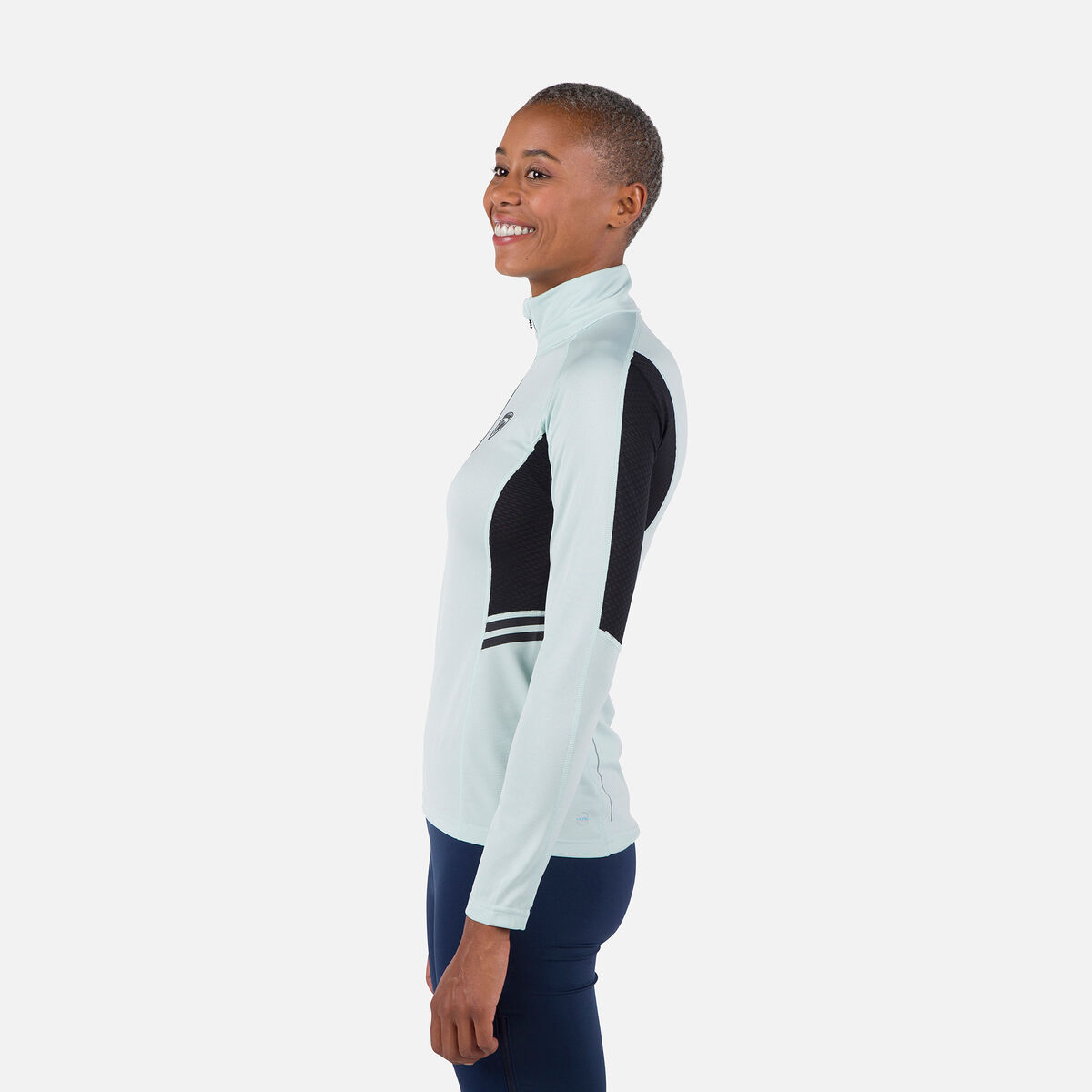 Rossignol Poursuite Damen-Baselayer mit halbem Reißverschluss Blue