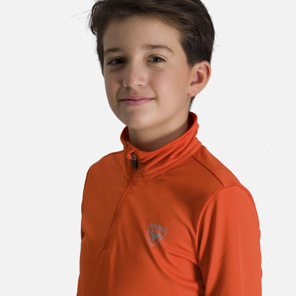 Rossignol Boys' Half-Zip Stretch Fleece Top orange