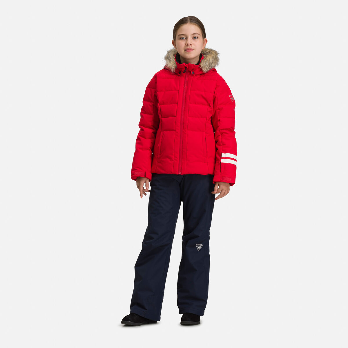 Rossignol Girls' Polydown Ski Jacket Red