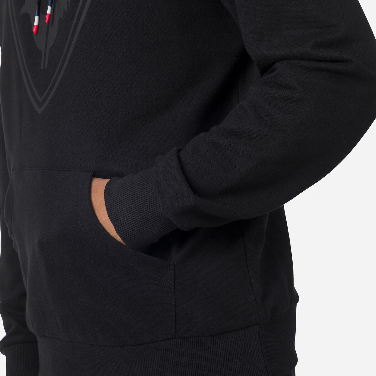Rossignol Men's hooded logo cotton sweatshirt black
