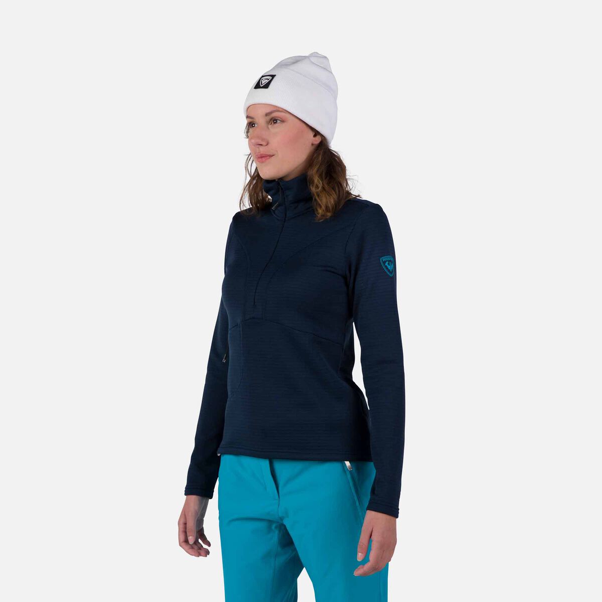 Rossignol Women's Blackside Half-Zip Fleece Top Blue