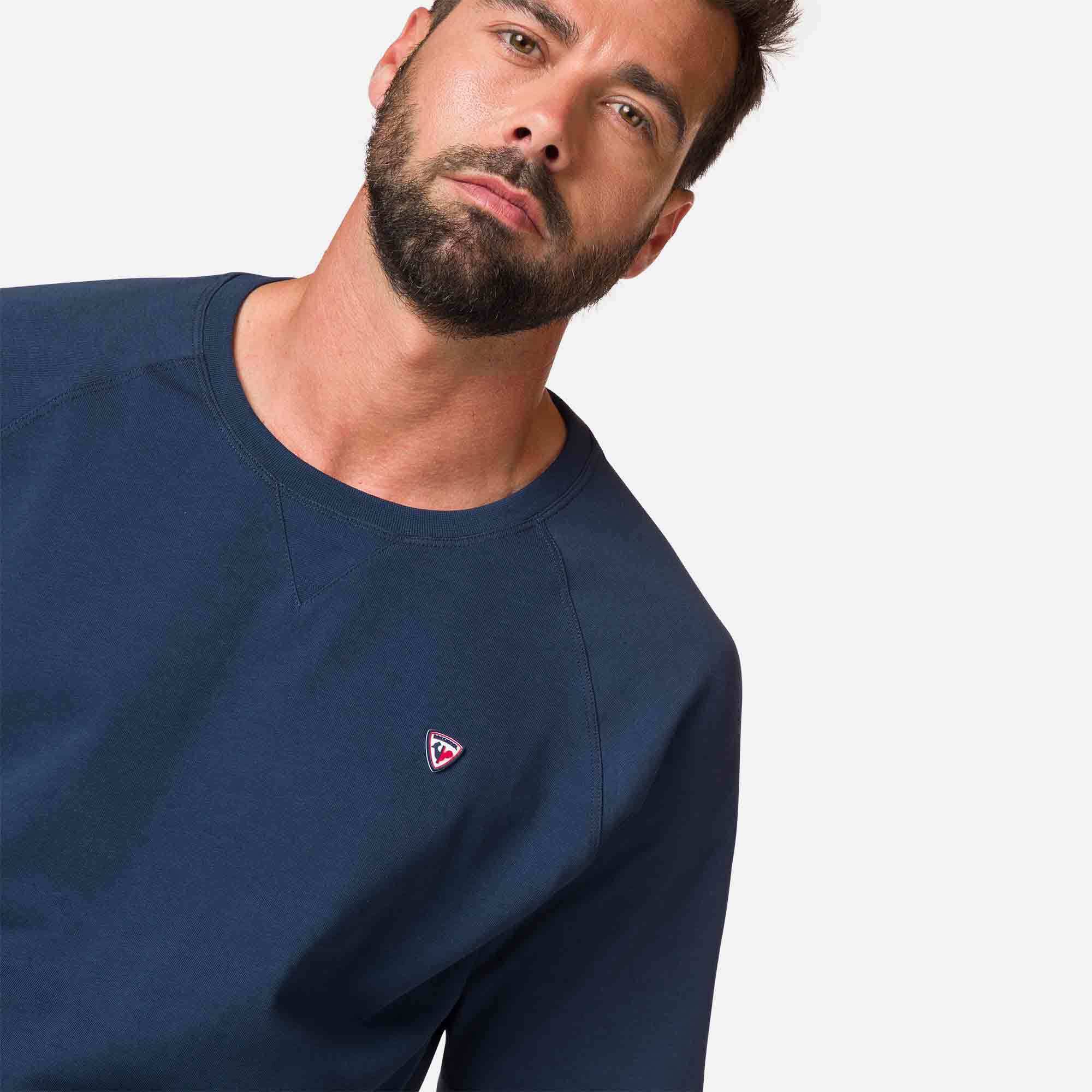 Custom Cut off Raglan Crew Neck Fleece Sweatshirt for Men Leisure