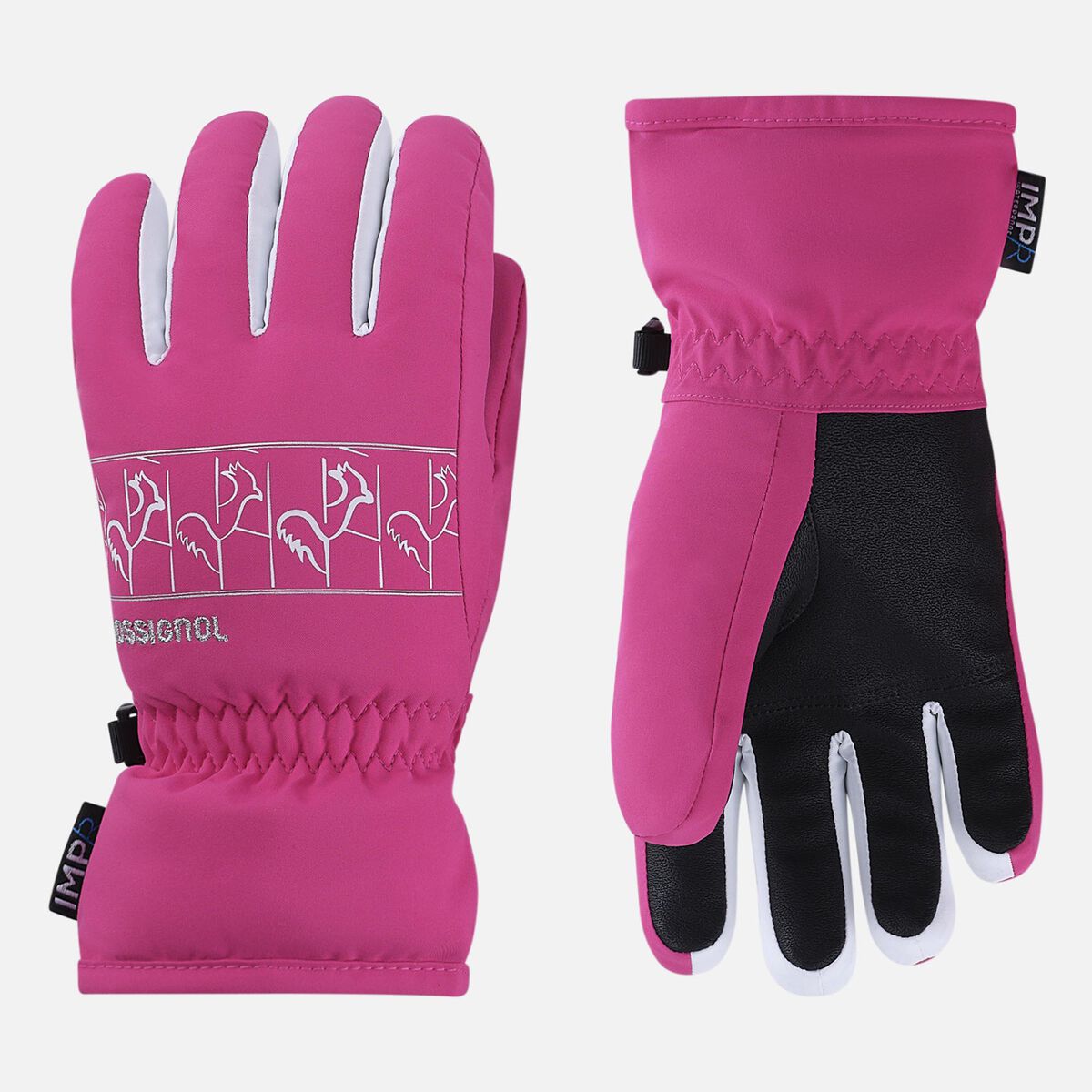 Rossignol Girls' Jane IMP'R Ski Gloves Pink/Purple