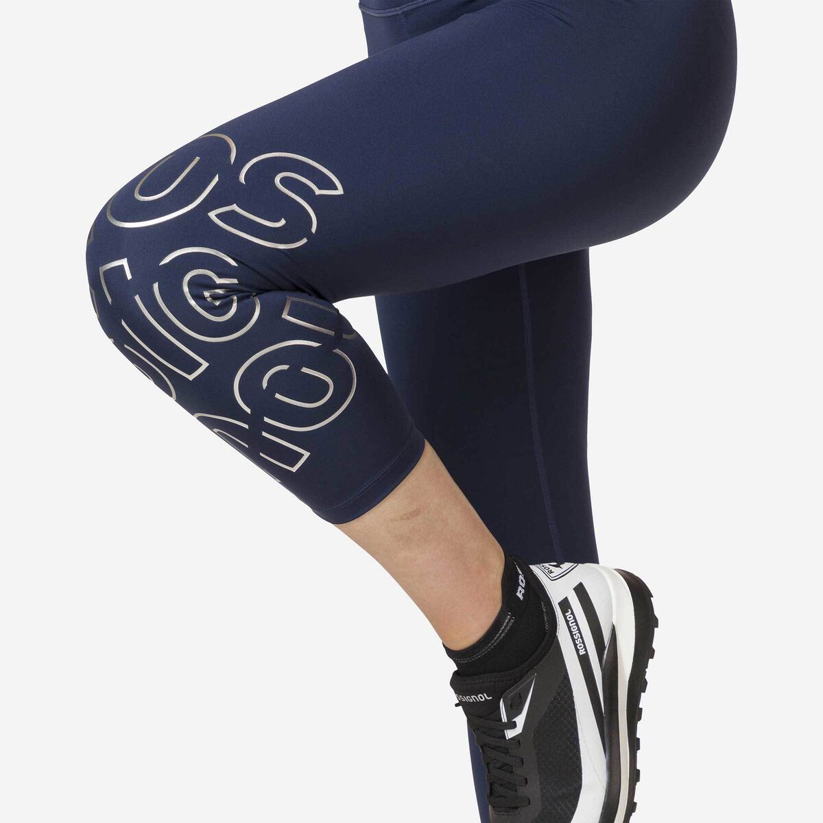 Rossignol Women's stretch 3/4 running tights, Pants Women, Dark Navy