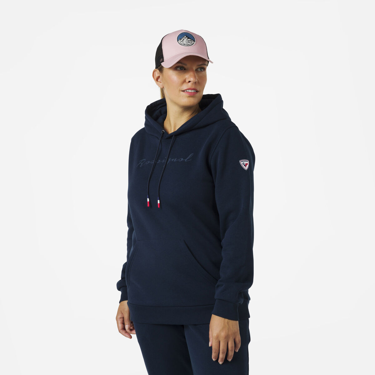 Rossignol Sweat à capuche molletonné Logo Femme Blue