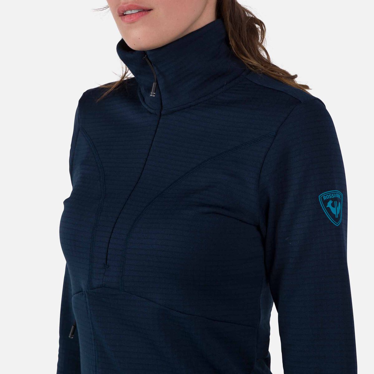 Rossignol Women's Blackside Half-Zip Fleece Top blue