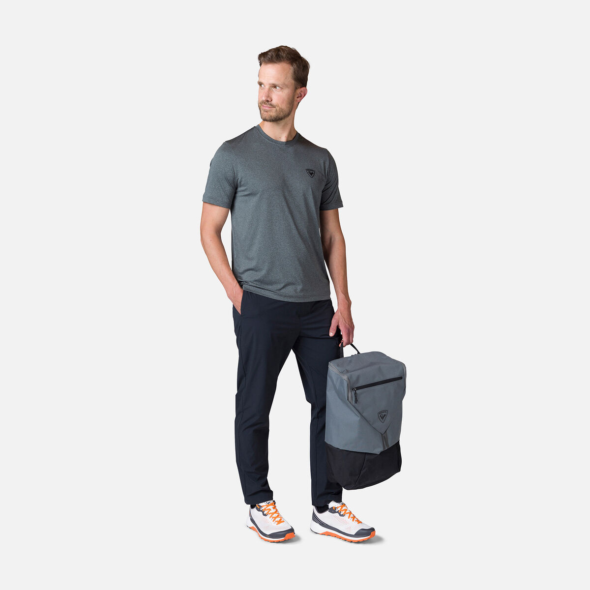 Rossignol Active Herren-T-Shirt mit Flammengarn Grey