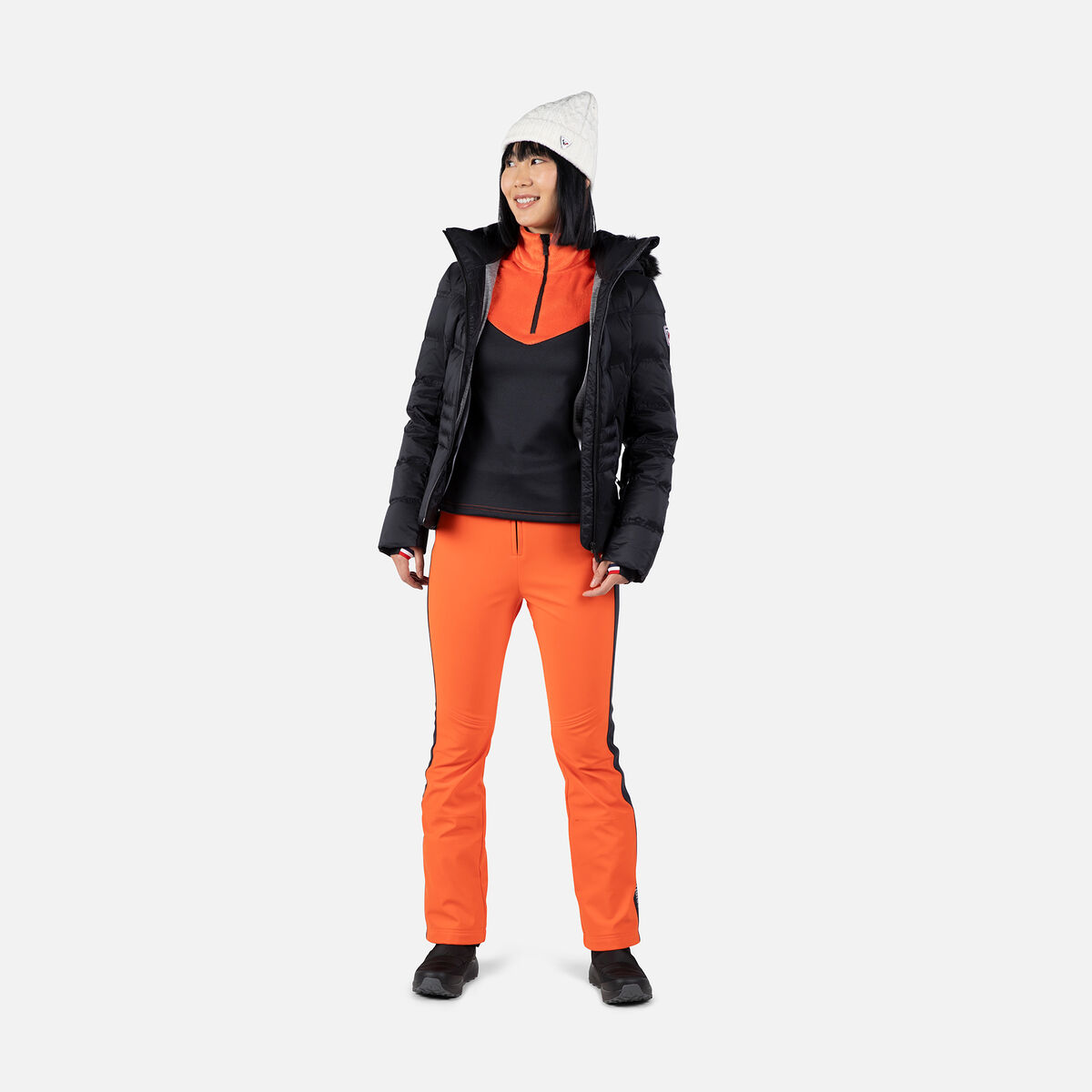 Rossignol Pantaloni da sci donna softshell Resort Orange