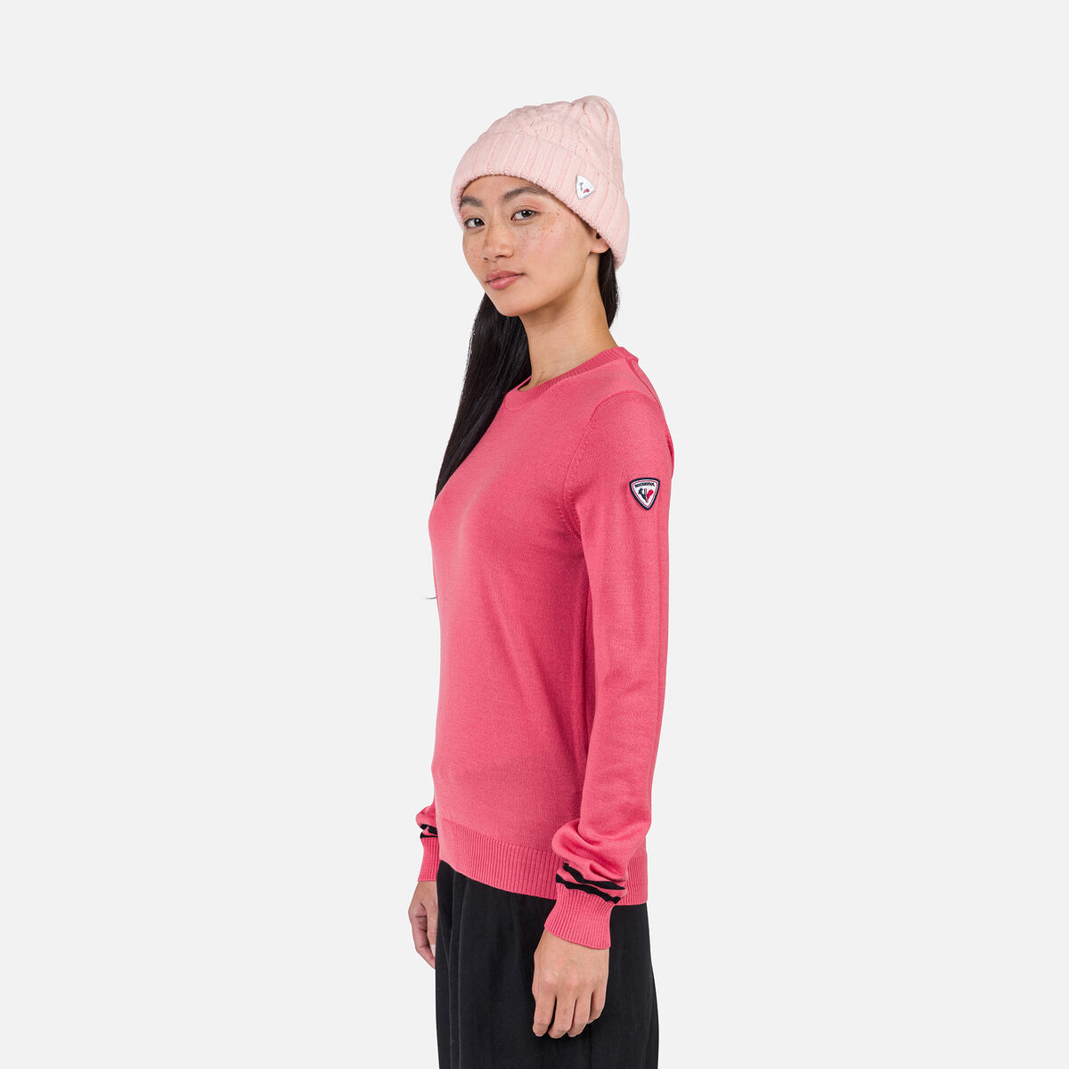 Rossignol Damenpullover mit Rundhalsausschnitt Pink/Purple