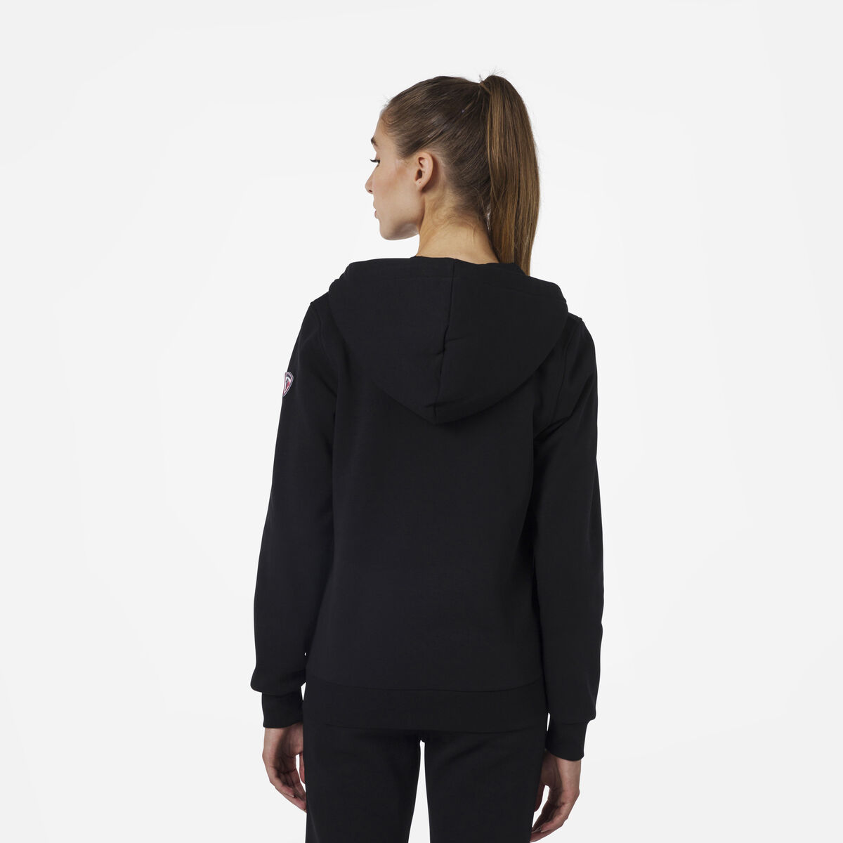 Rossignol Sweat à capuche zippé molletonné Logo Femme Black