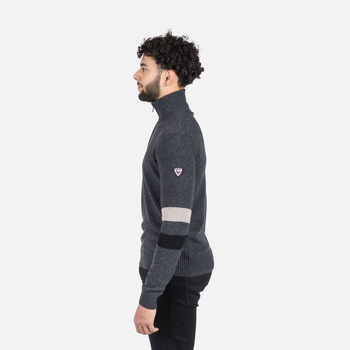 Rossignol Pull en maille à demi-zip homme Signature Grey