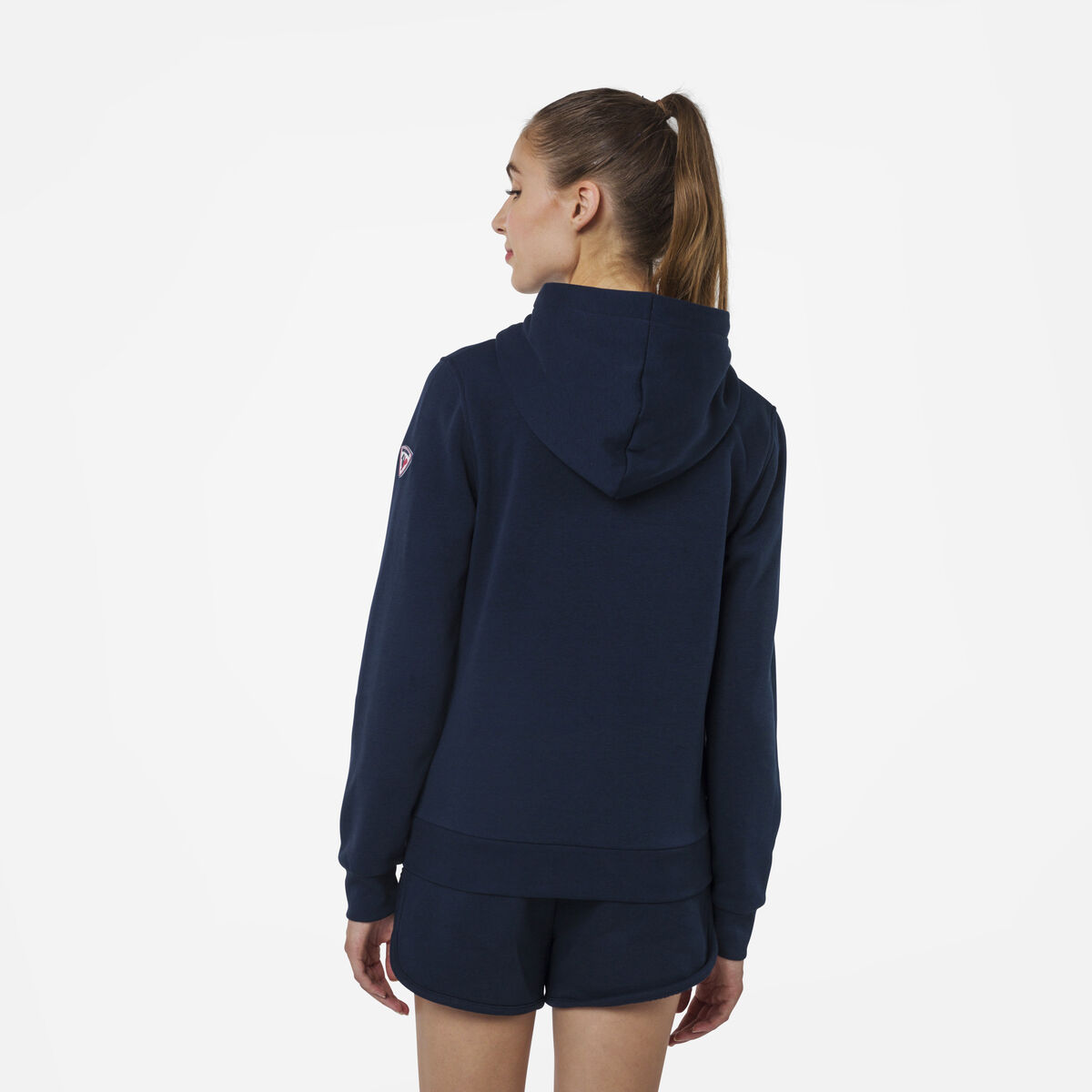 Rossignol Sweat à capuche zippé molletonné Logo Femme Blue