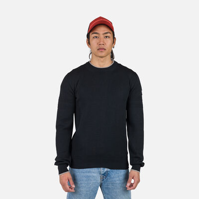 Rossignol Men's Stripe Crew Neck Knit Sweater black