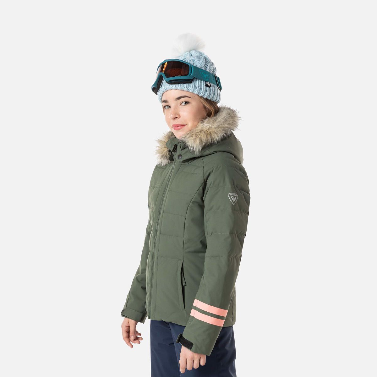 Rossignol Girls' Polydown Ski Jacket Green