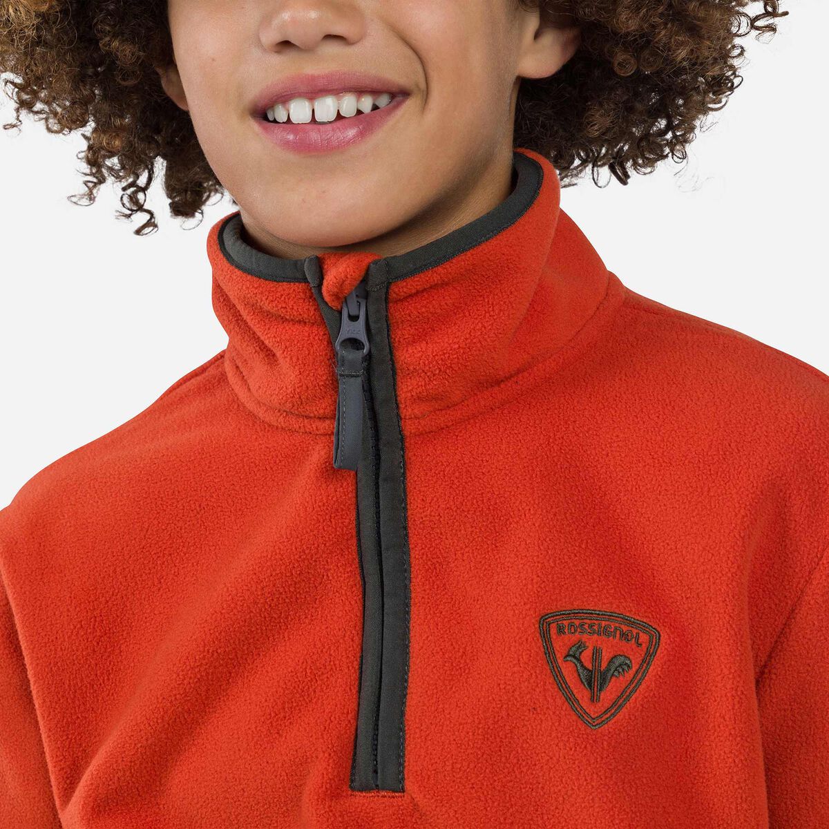 Rossignol Pile bambino con mezza zip Strawpile brown