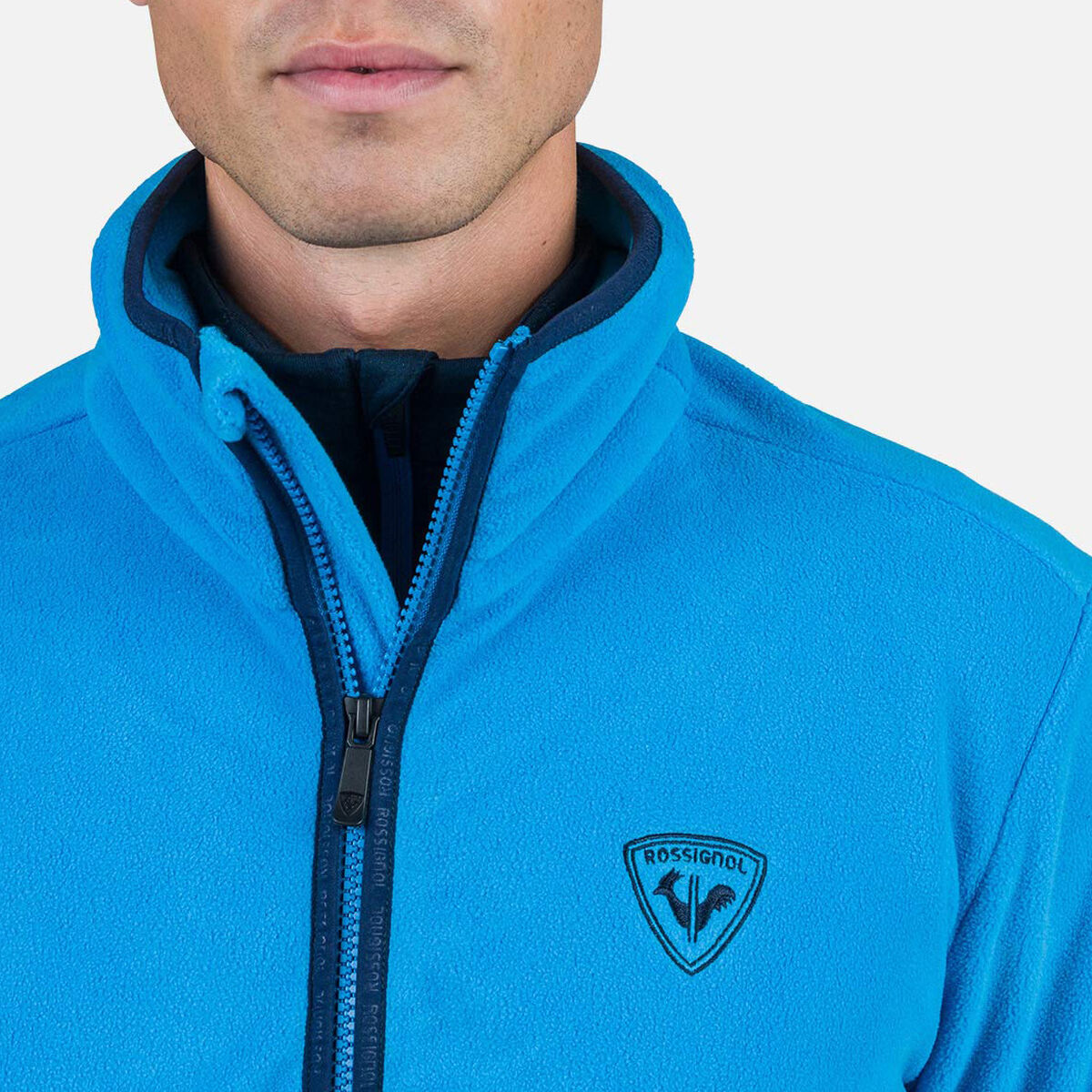 Rossignol Herrenfleecejacke mit durchgehendem Reißverschluss Strawpile blue