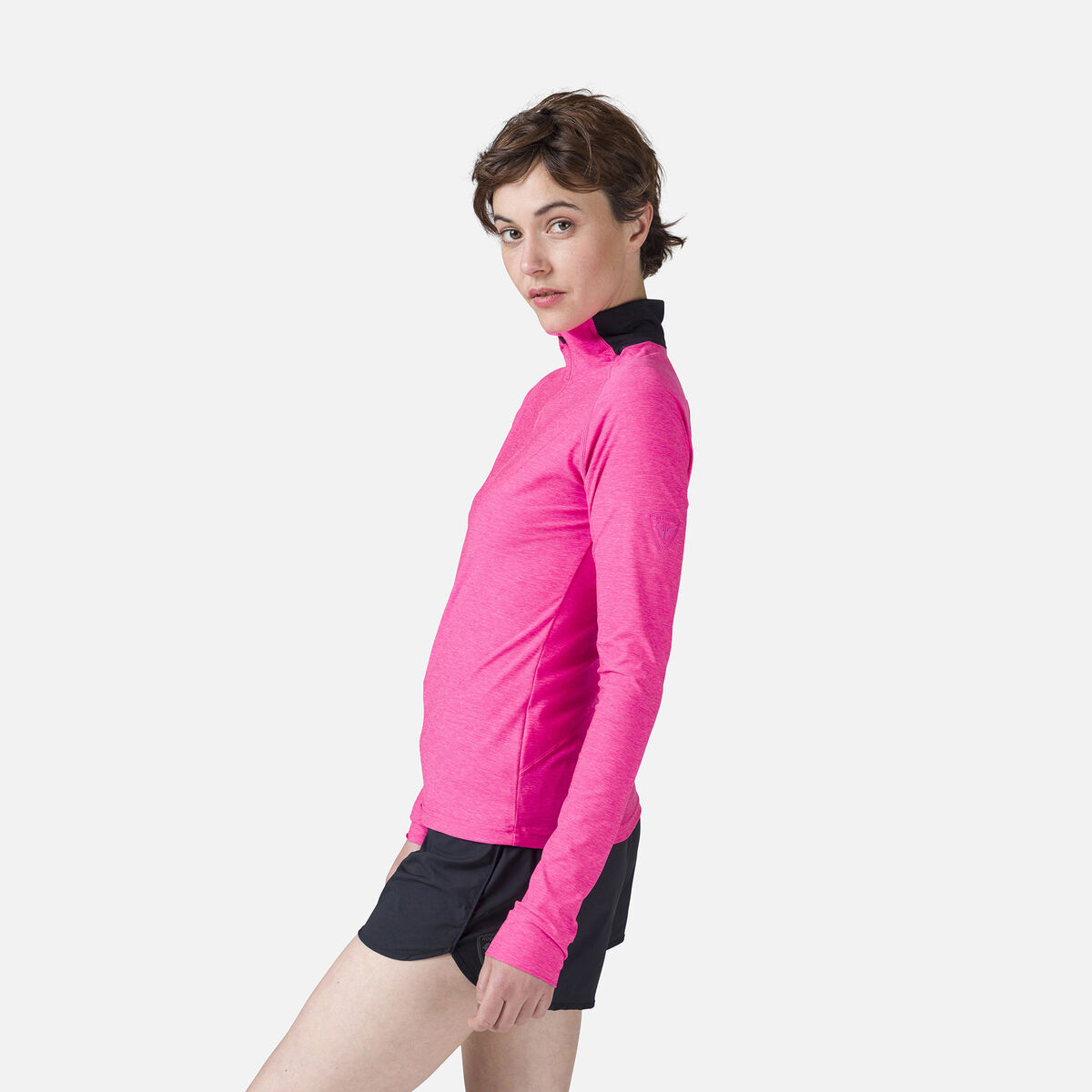 Rossignol Women's Melange Half-Zip Hiking Pullover Pink/Purple