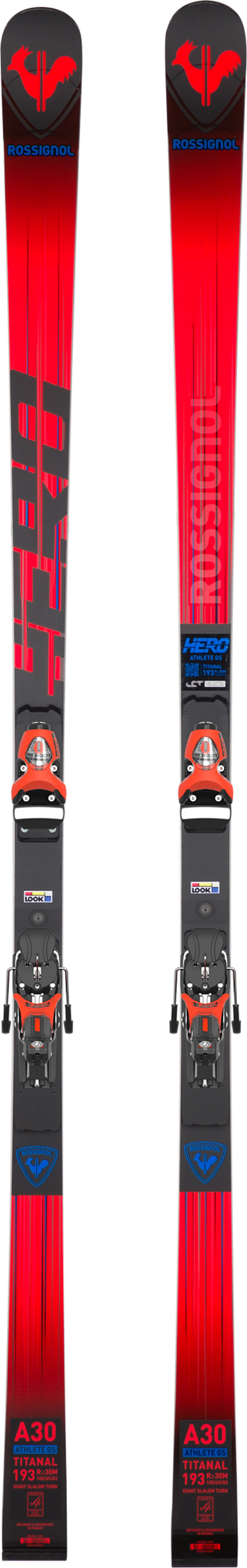 Rossignol Esquís de competición HERO ATHLETE FIS GS FACTORY 193 R22 para hombre red