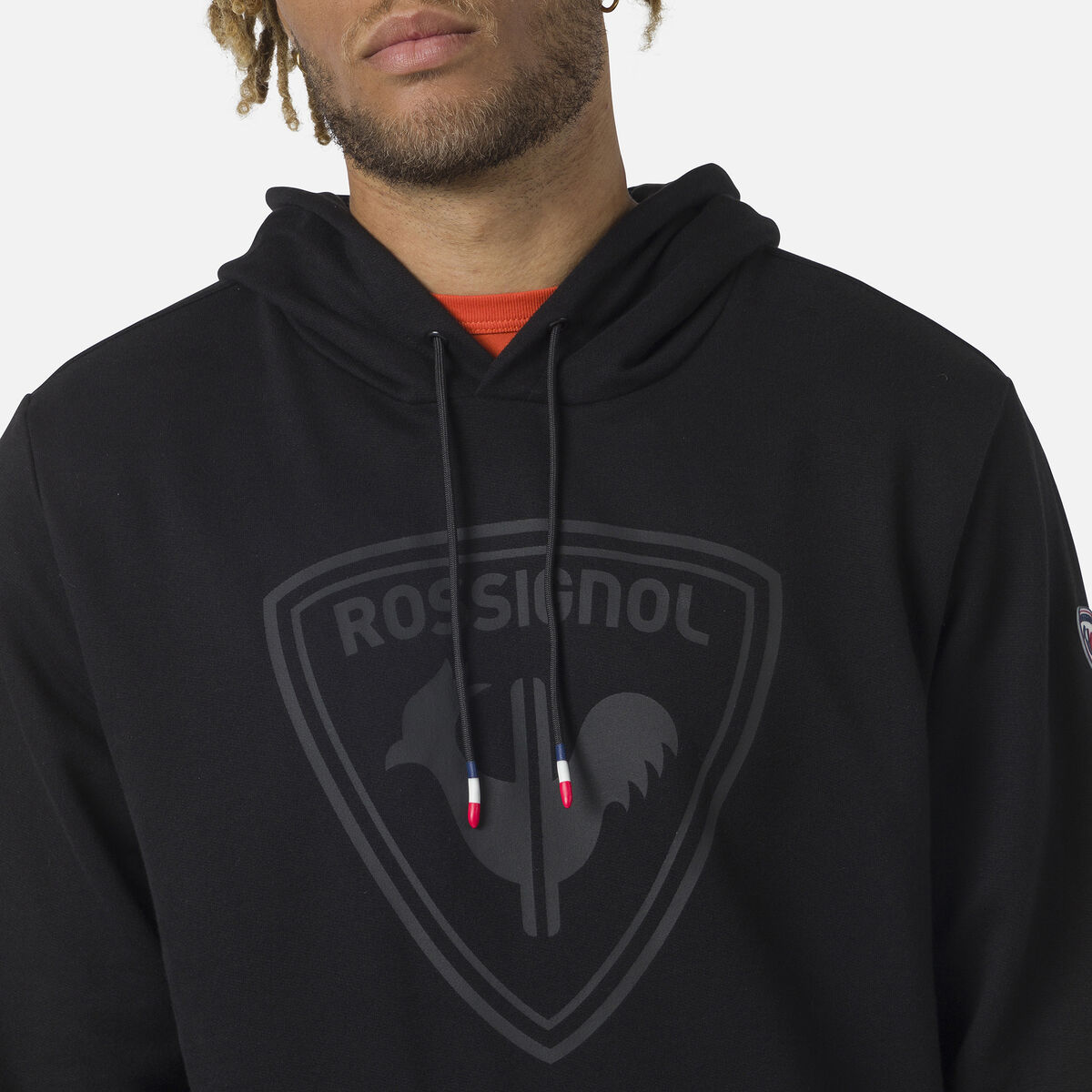 Rossignol Men's hooded logo fleece sweatshirt black