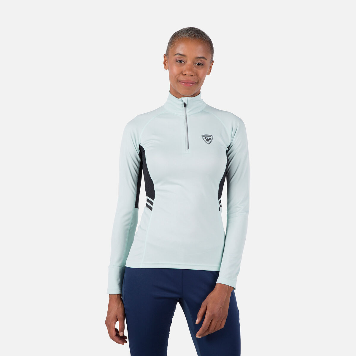 Rossignol Camiseta interior de media cremallera Poursuite para mujer Blue