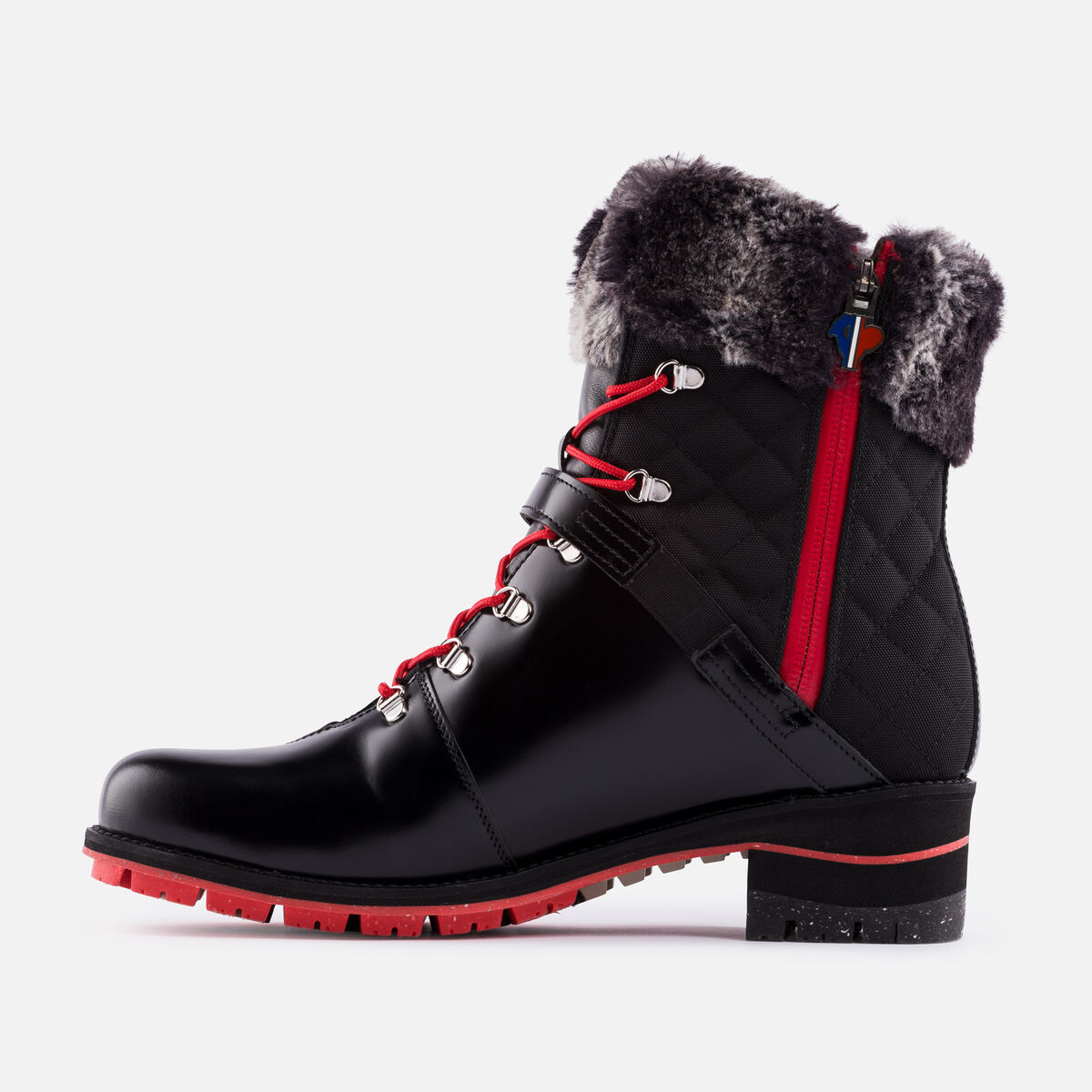 Rossignol 1907 Megeve Shiny Black Damenstiefel Black