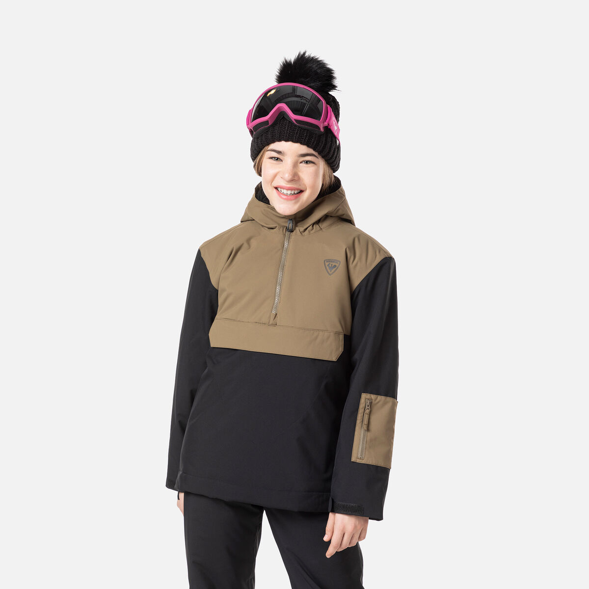 Rossignol Juniors' Bicolor Anorak Ski Jacket Black