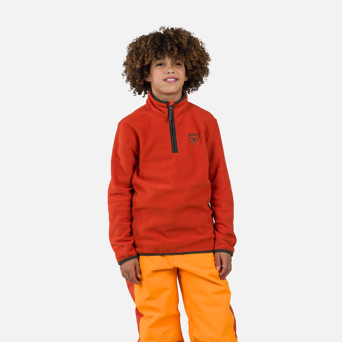 Rossignol Pile bambino con mezza zip Strawpile Brown