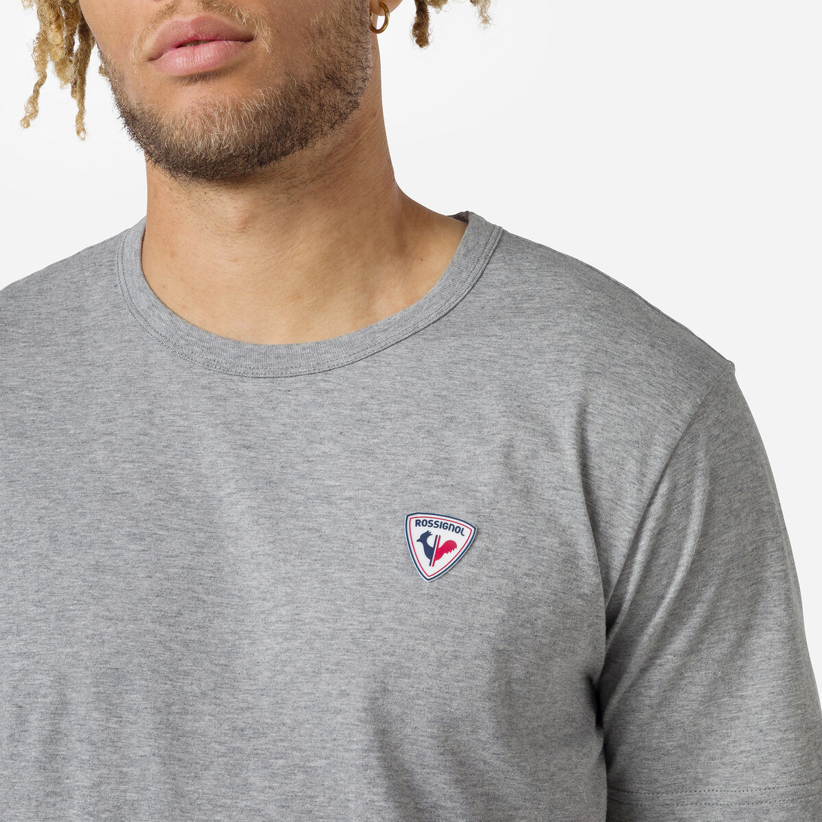 Rossignol Einfarbiges Logo Herren-T-Shirt grey