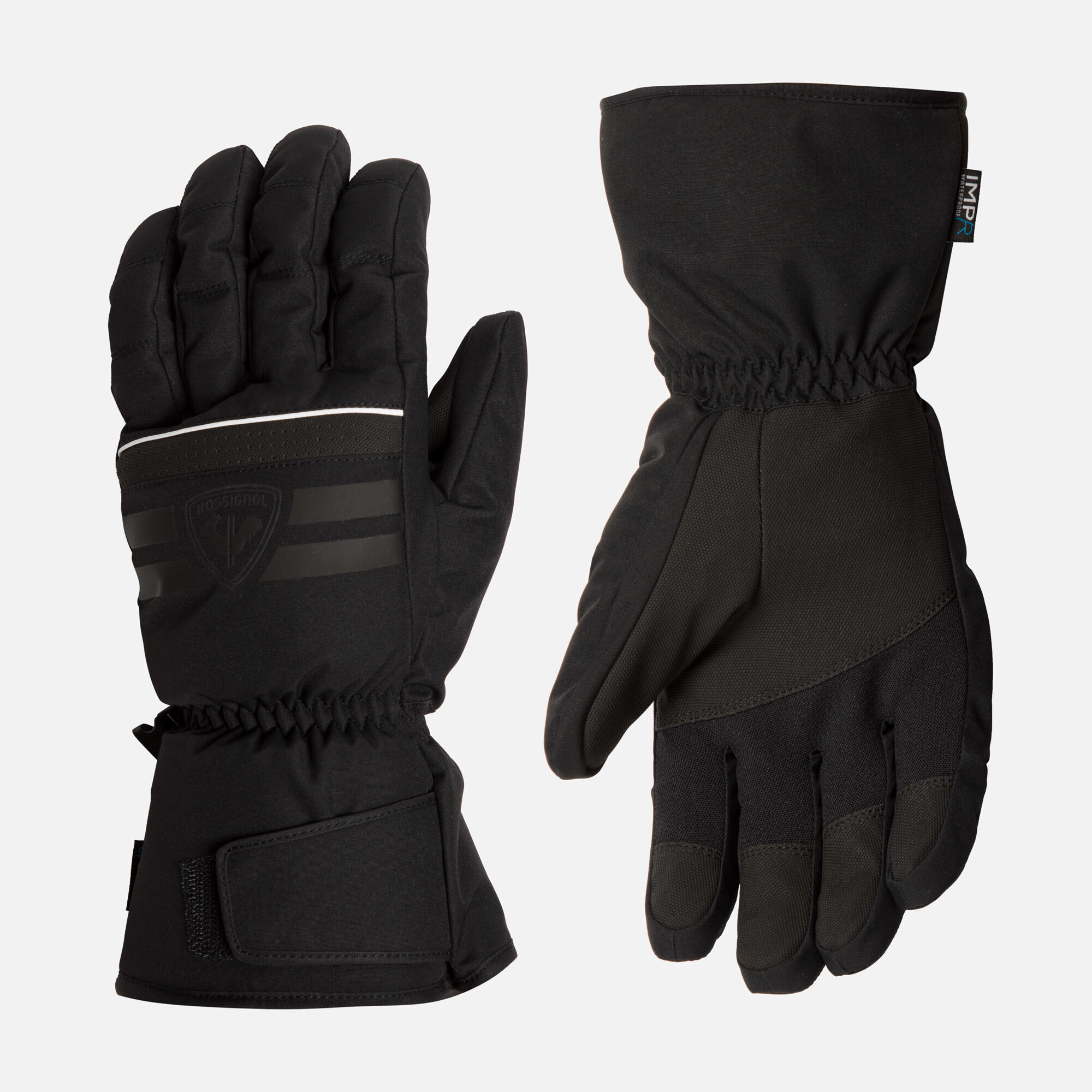 Rossignol Strapo logo-appliqué gloves - Black