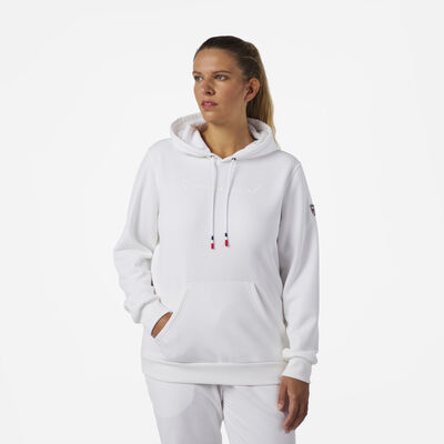 Rossignol Women's hooded logo cotton sweatshirt white