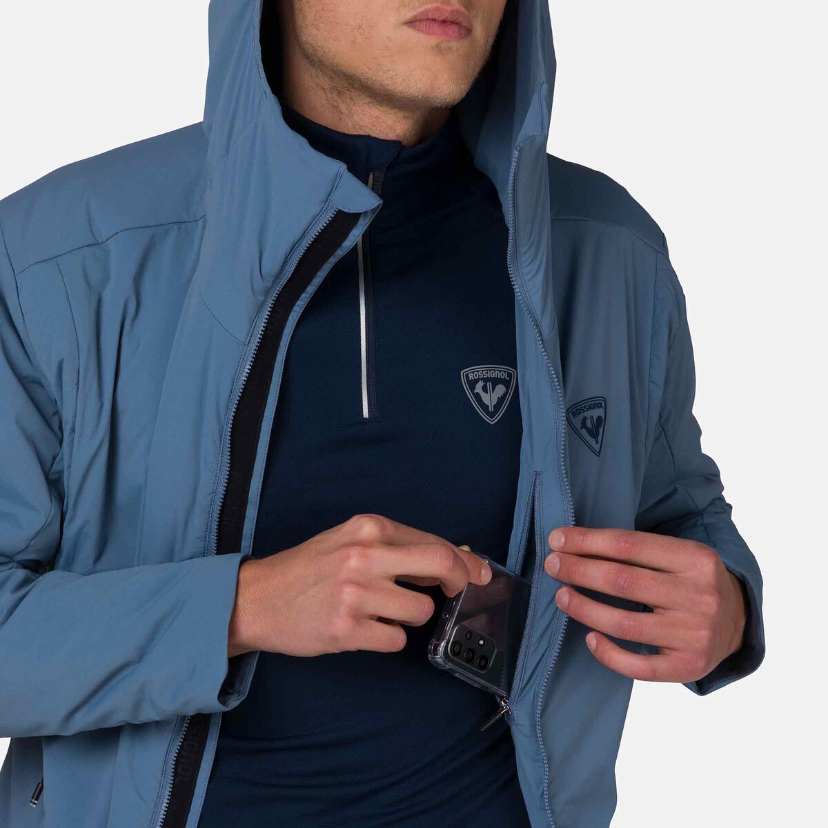 Rossignol Men's Opside Hoodie Jacket blue