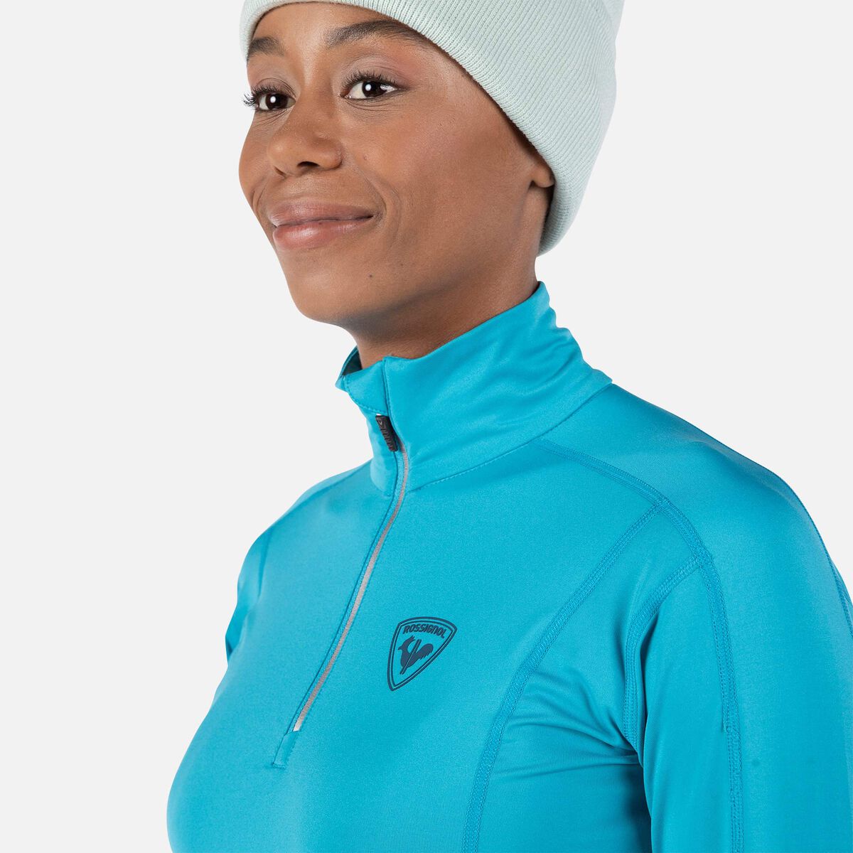 Rossignol Women's Classique Half-Zip Baselayer Top blue