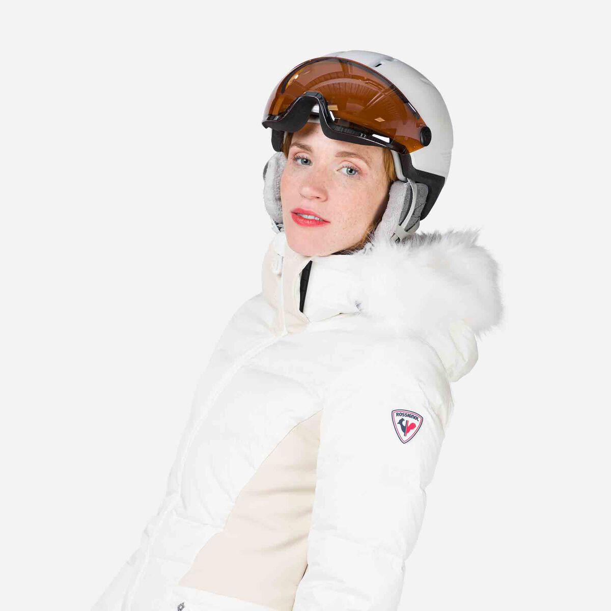 Rossignol Chaqueta de esquí Ruby Merino Down para mujer white