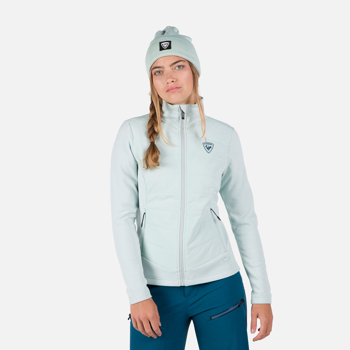 Rossignol Women's Classique Hybrid Full-Zip Jacket Blue