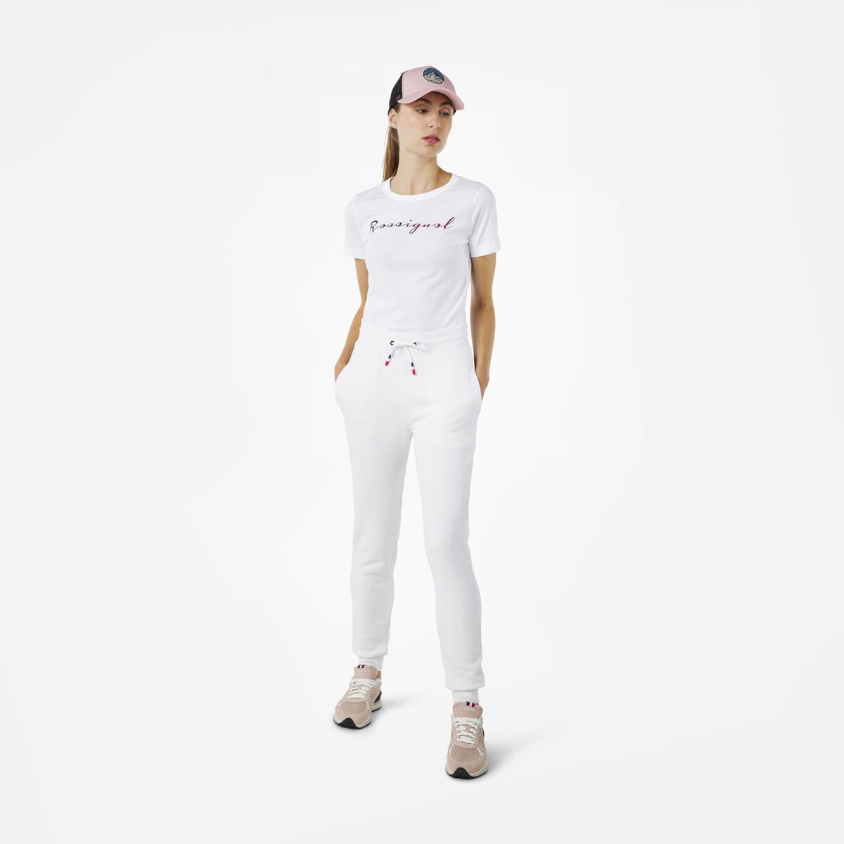 Rossignol Pantalon en coton logo femme White
