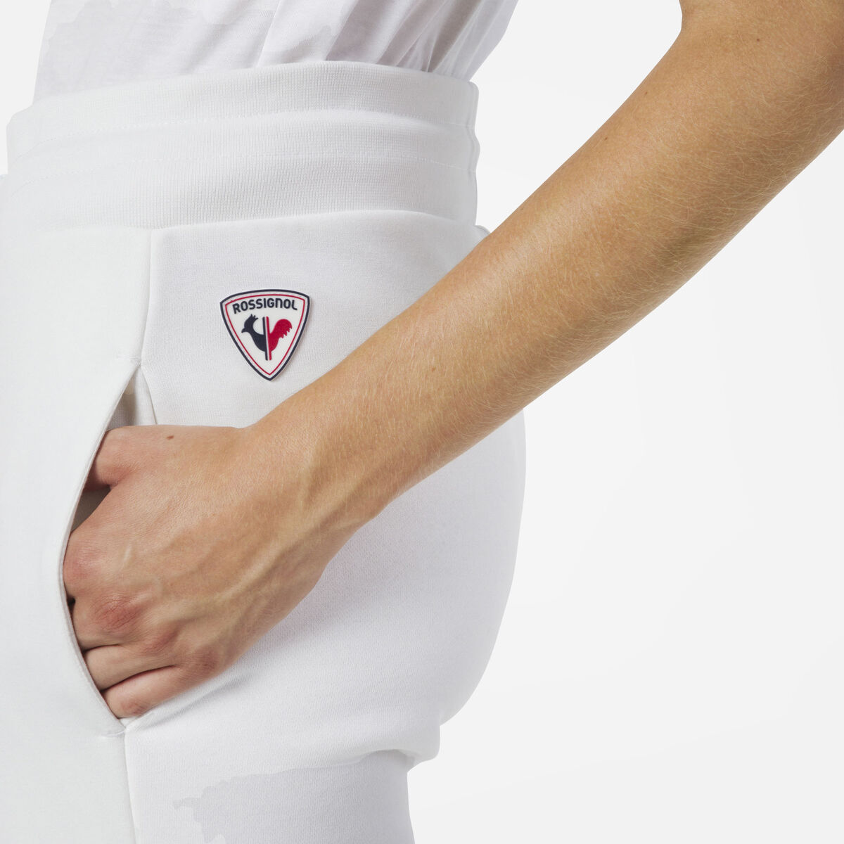 Rossignol Pantalon en coton logo femme white